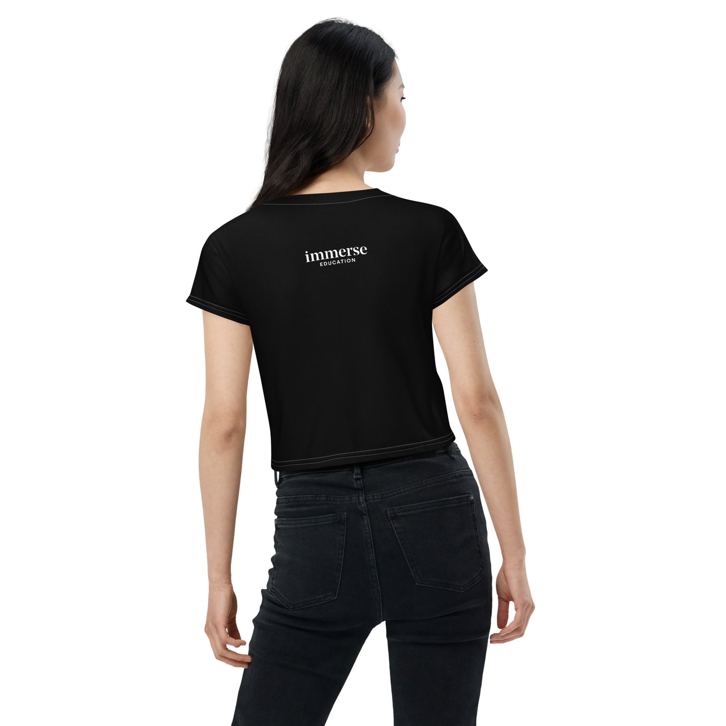 Black Immerse Crop Leavers Tee - Sydney 2023