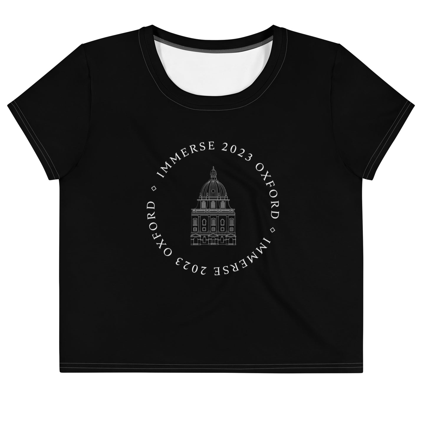 Black Immerse Crop Leavers Tee - Oxford 2023